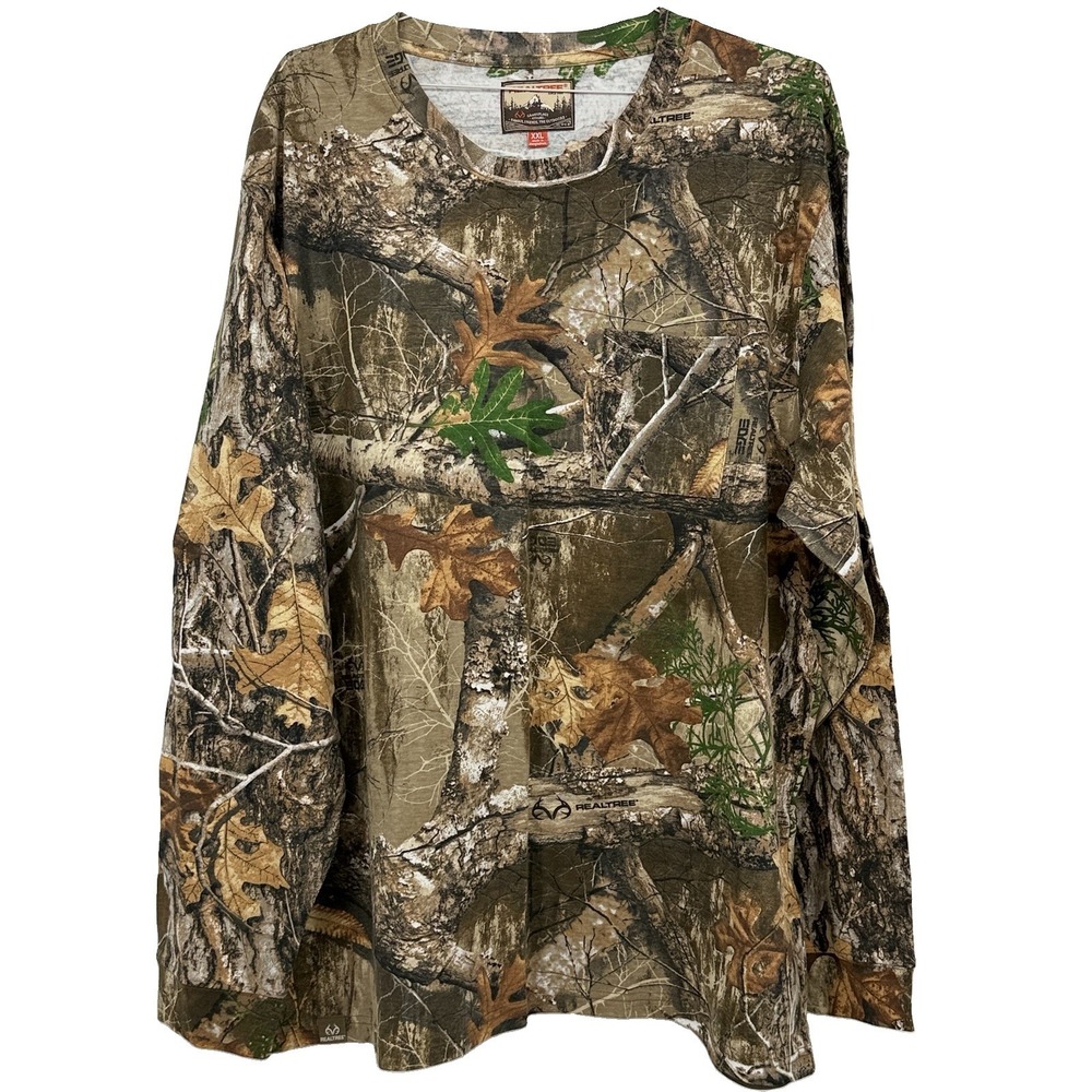 Realtree Edge Camo Long Sleeve Shirt NEW Mens XXL 2XL Pocket Tee T